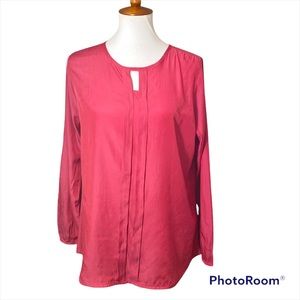 Austin Reed Pink long sleeve blouse size L NWT